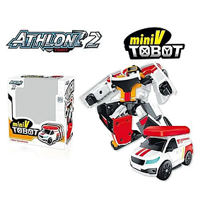 Дитячий ігровий трансформер міні V Tobot mini V  968-7 трансформується у поштовий фургон