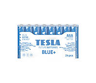 Батарейки Tesla AAА BLUE+ R03 1,5V BLISTER FOIL 24 шт. ET, код: 8327890