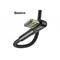 Новинка! Кабель Baseus Data Lightning 2.4A 1 м CALKLF-P01 Боковой USB Чёрный Оригинал