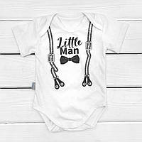 Боди Dexters из тонкой ткани с коротким рукавом little man 86 см белый (13120141993) QT, код: 8329092