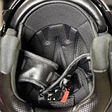 Мотошолом Exo Combat чорний мат DOT з темними окулярами трансформер, інтеграл для скутера/мотоцикла, фото 7