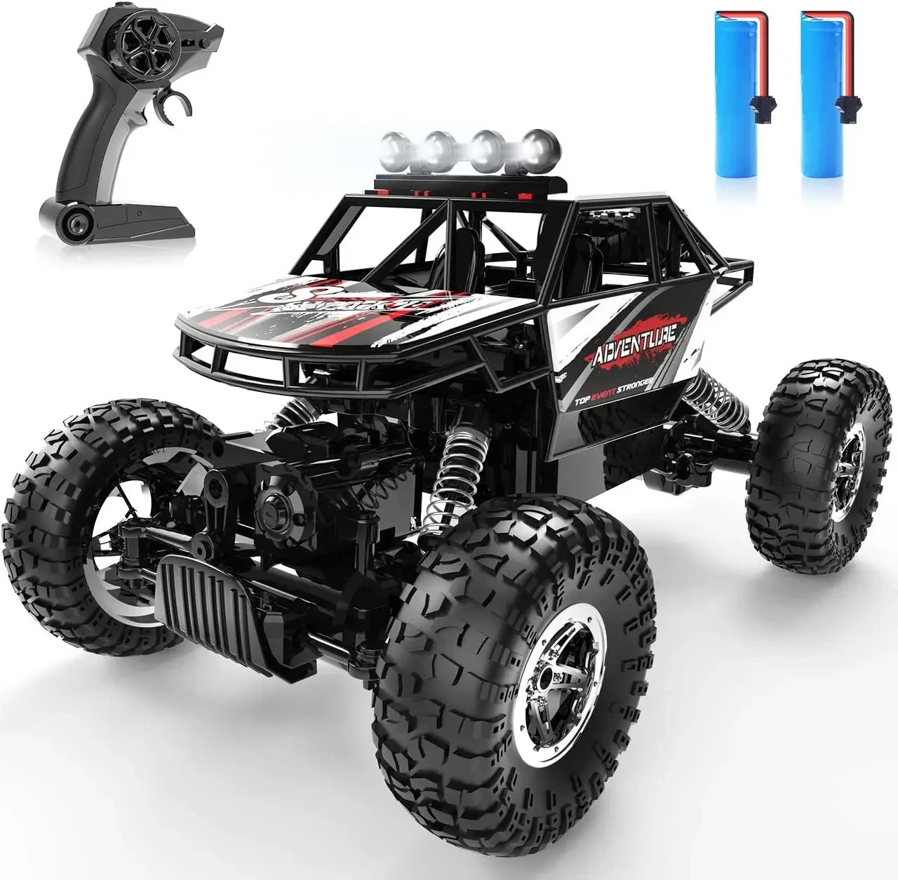 Автомобіль із дистанційним керуванням 1:14 Off Road Monster Truck, металевий корпус, фото 1