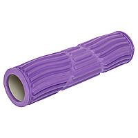 Ролер масажний циліндр (ролик мфр) 45 см Grid Spine Roller Zelart FI-9390 колір синій Фіолетовий