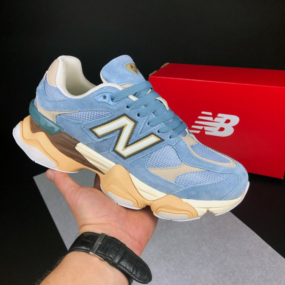 Жіночі кросівки New Balance 9060 замшеві повсякденні демісезонні блакитні