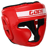 Шолом боксерський із повним захистом CORE BO-4441 розмір S колір чорний S, Червоний