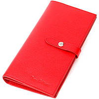 Вертикальное тонкое портмоне для женщин из натуральной кожи Tony Bellucci 22035 Красный DOK
