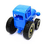 Музичний Синій трактор укр мова світло пісня пластик каталка 15*10*9см 1+ (ТК 11203), фото 5