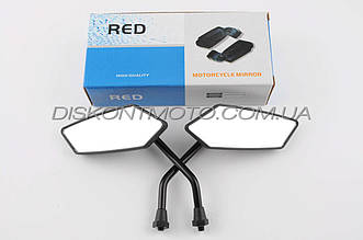 Дзеркала багатокутні mod:224, 10mm (міні, чорні) RED