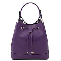 Кожаная женская сумка-ведро Tuscany Minerva TL142145 (Фиолетовый) DOK