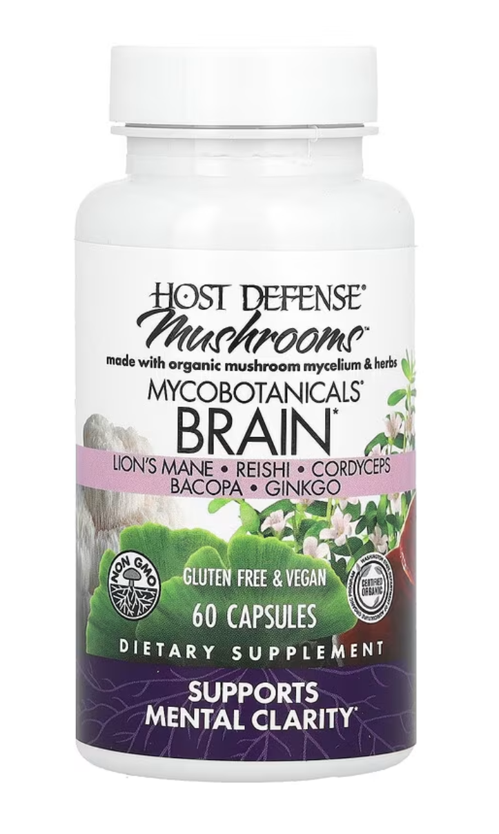 Host Defense Mushrooms MycoBotanicals Brain 60 Capsules