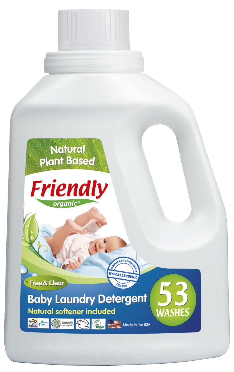 Органический жидкий стиральный порошок-концентрат Friendly Organic без запаха 1,57 литров (53 стирки) - фото 2 - id-p475502747