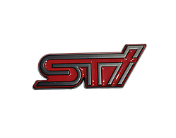 Емблема кузова Subaru STI чорна