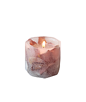 Ботаническая 8мигранная свеча с фиолетовыми лепестками розы, 5*5,5 см, с ароматом, 15 часов горения