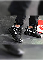 Мужские кроссовки Nike Air Max 720 черные с белым