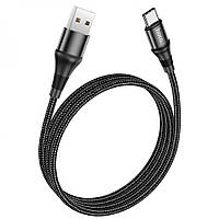 Кабель передачи данных Hoco X50 Excellent USB на Type-C 1 m 3A Black FV, код: 7845655