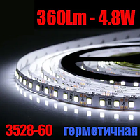 Светодиодная лента B-LED Standart 12В 3528-60 IP65 холодный белый, герметичная, 1м