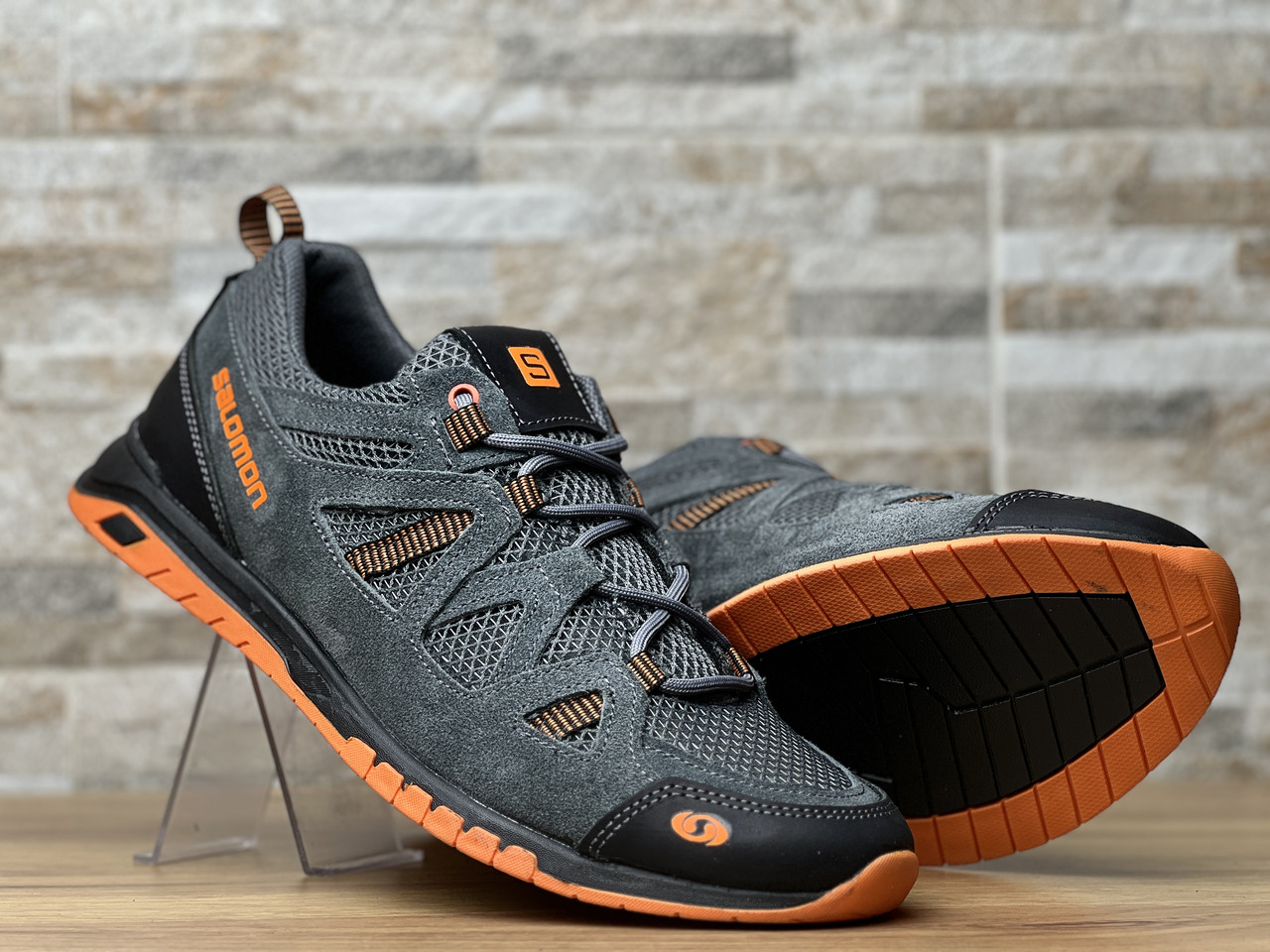 Кросівки чоловічі Salomon Ultra Track шкіра нубук сітка, фото 1