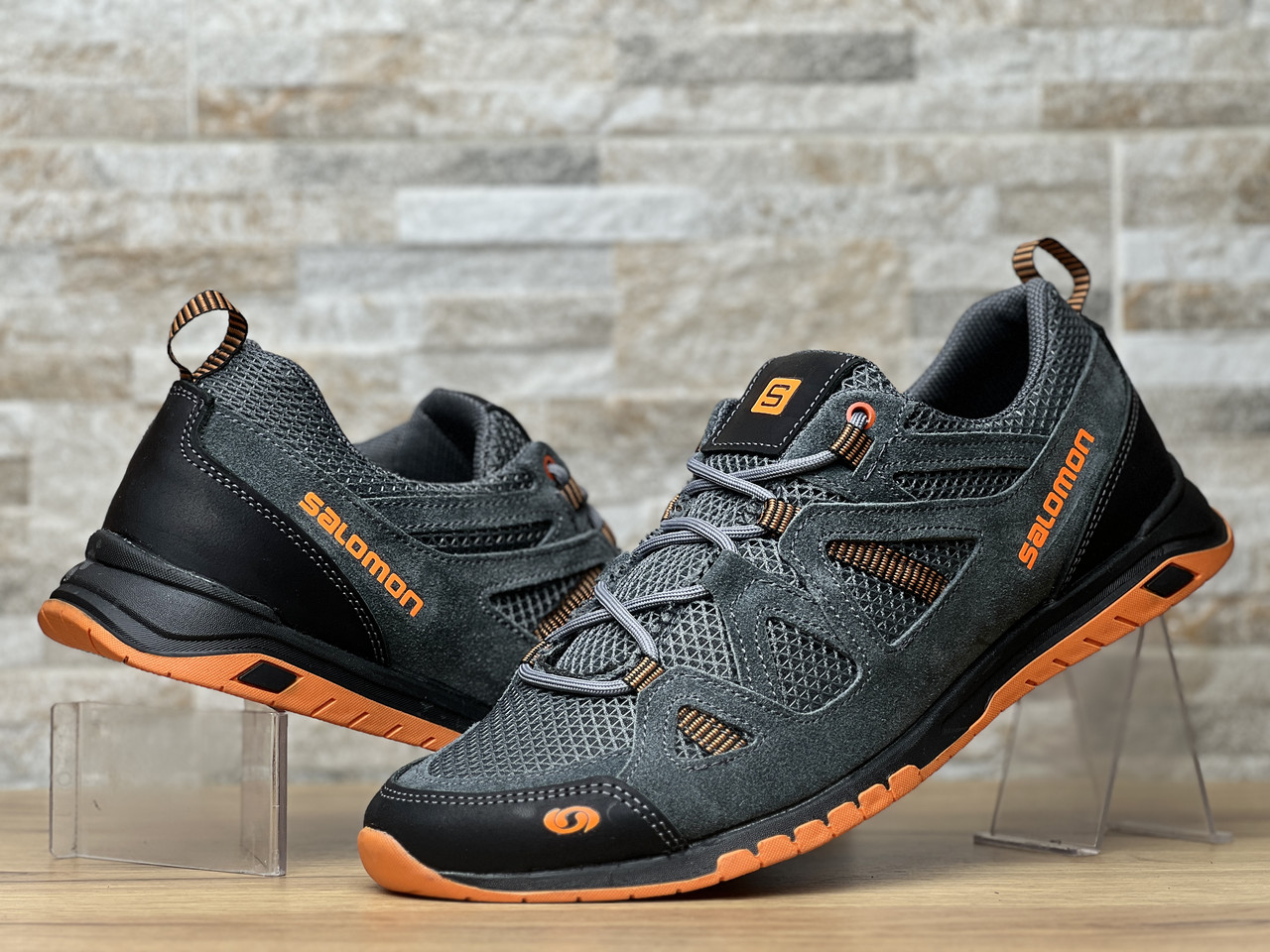 Кроссовки мужские Salomon Ultra Track кожа нубук сетка - фото 9 - id-p2176326412