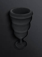 Силиконовая менструальная чаша с защитой от протечек Gvibe Gcup Black, 10 мл (чёрный)