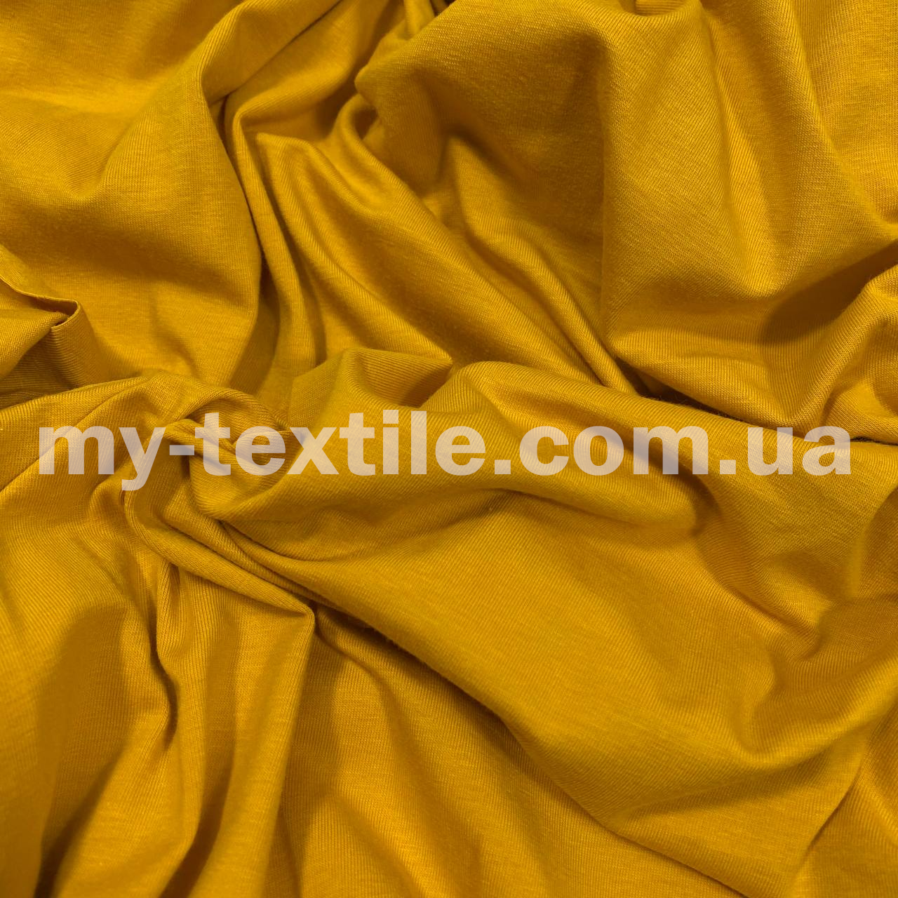 Стрейч Кулір бавовна 180 gsm ширина 180 см Пеньє Гірчиця