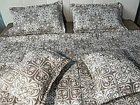 Сатиновое постельное Турция качественное Муслиновая постель прочное Шикарный комплект постельного белья коричневое