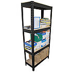 Металевий стелаж 2000х900x400 мм Heavy, посилений складський стелаж, стелаж з підсиленими полицями з ДСП, фото 4