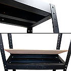 Металевий стелаж 2000х900x400 мм Heavy, посилений складський стелаж, стелаж з підсиленими полицями з ДСП, фото 3