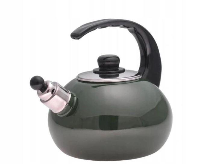 Емальований чайник зі свистком 2.5л Kamille KM-1039D
