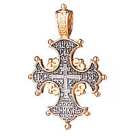 Серебряный крест с позолотой «Процвете Древо Креста» 131681 Оникс NB, код: 6731185