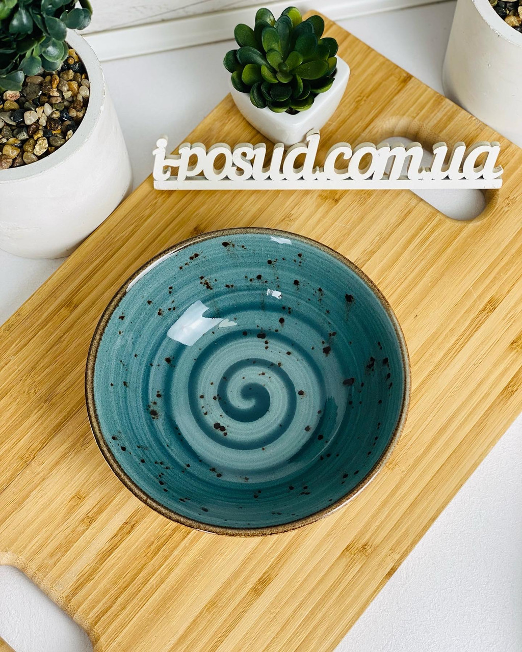 Салатник 16 см TEMP2.M.S TULU-SPIRAL GREEY BLUE-16