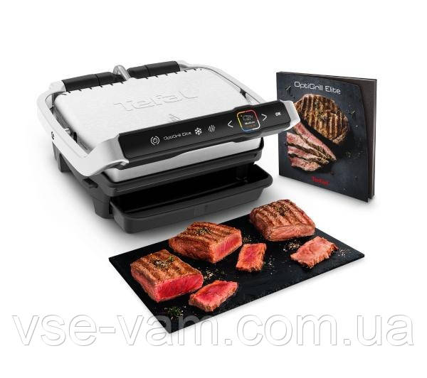 Електрогриль притискний Tefal OptiGrill Elite GC750, фото 1
