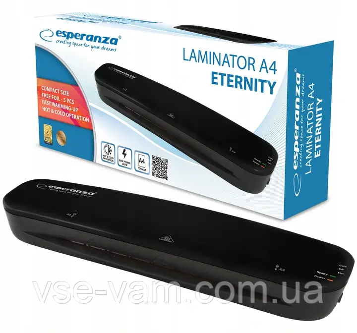 Ламінатор ESPERANZA LAMINATOR A4 ETERNITY EFL002