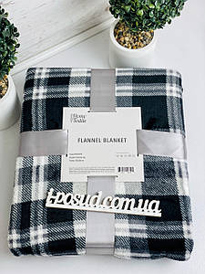 Плед Ardesto Flannel 200х220см клітинка сіра 100% поліестер ART0102PB