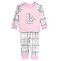 Трикотажная пижама Dexters для девочек в клетку kitten 98 см (136681398) UP, код: 8334245