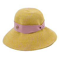 Шляпа СКАРЛИ широкая лента песок сиреневый SumWin 55-58 NB, код: 7514204