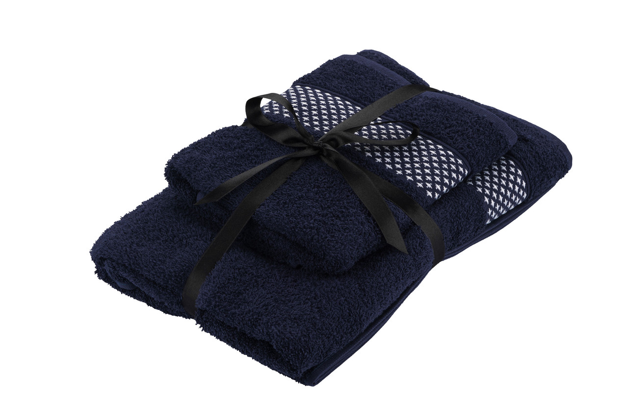 Набір махрових рушників Ardesto Holiday 2 шт., 50х90см, 70х140см, 100% бавовна, індиго ART2557IN