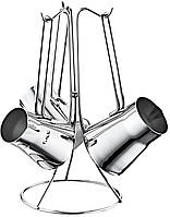 Набор турок из стали на стойке OMS(Турция);4 пр: (0,15 л); (0,25 л); (0,35 л); арт. 7034
