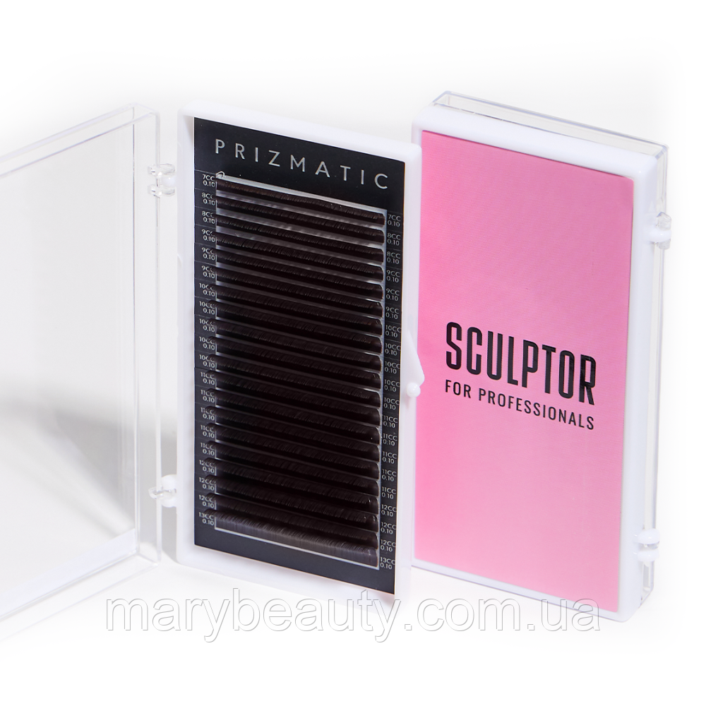 Вії Dark Chocolate PRIZMATIC SCULPTOR 20ліній D 0.10 (7-13)