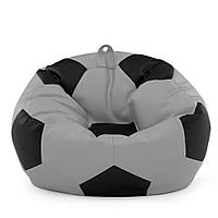 Кресло мешок Мяч Оксфорд 120см Студия Комфорта размер Большой Серый + Черный UP, код: 6498892