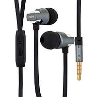 Проводные наушники с микрофоном и чистым звуком Celebrat C8 3.5 mm 1.2 м Black UP, код: 7683060
