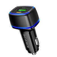 Автомобильное зарядное устройство Borofone BZ14A PD20W + QC3.0 3A Черный UP, код: 8024611