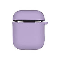Чехол с микрофиброю Silicone Case Airpods 1 Airpods 2 Elegant purple UP, код: 8294846