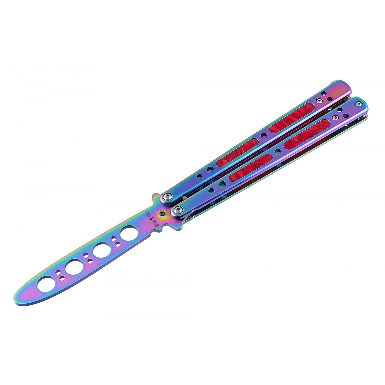 Ніж балісонг Grand Way 06-C (тренувальний, chameleon anodized)