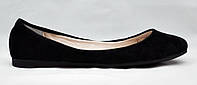 Розмір 40 - стопа 26 сантиметрів  Жіночі балетки з натуральної замші, чорні  Viscala 11665/09