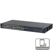 24-портовий гігабітний керований PoE комутатор DH-CS4228-24GT-240 з 24 портами POE 1000Мбіт + 2/UP-Link
