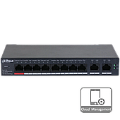 8-портовий керований PoE комутатор DH-CS4010-8ET-110 з 8 портами POE 100Мбіт + 2 порти UP-Link 1000Мбіт,
