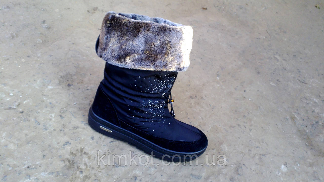 Жіночі зимові чоботи дутики на хутрі 37-41 р-р