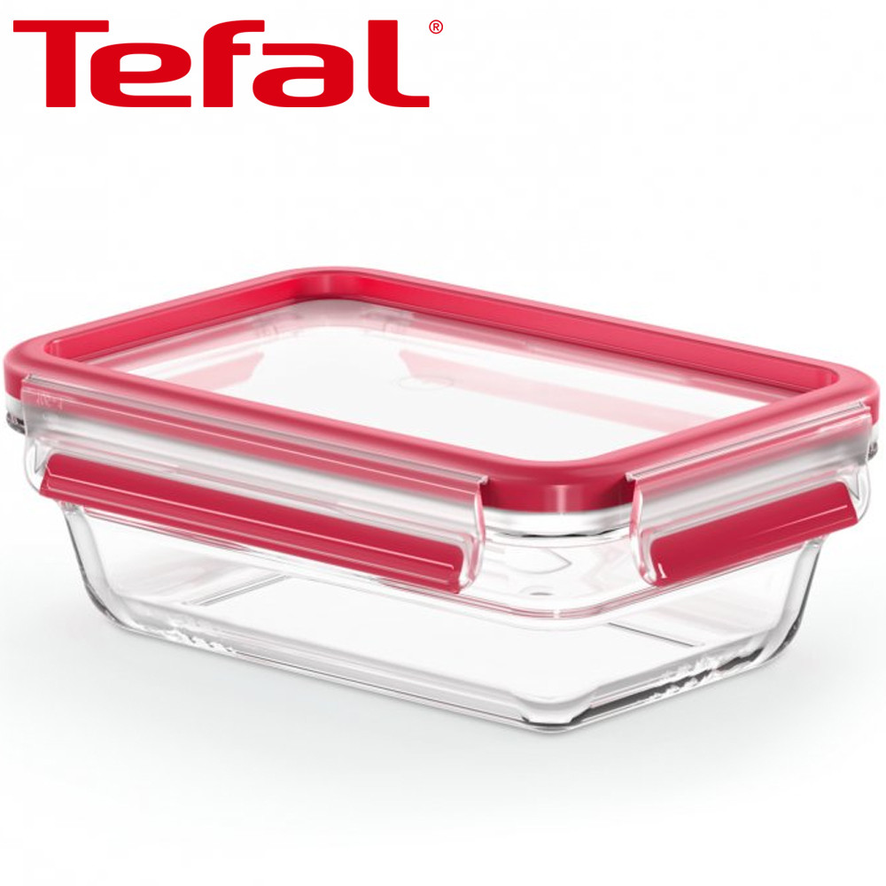 Харчовий контейнер (судочок для їжі) Tefal MasterSeal Glass 700 мл, прозорий, скляний, прямокутний