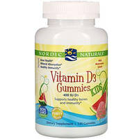 Детский витамин Д3, всплеск дикого арбуза, Vitamin D3 Gummies KIDS, Wild Watermelon Splash, Nordic Naturals,