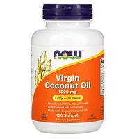 Кокосовое масло первого отжима Now Foods (Virgin Coconut Oil) 1000 мг 120 капсул